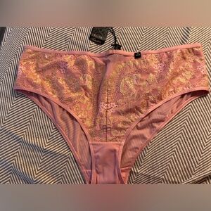 City Chic Boudoir Lace Brief Blush Gold 18/20 NWT
